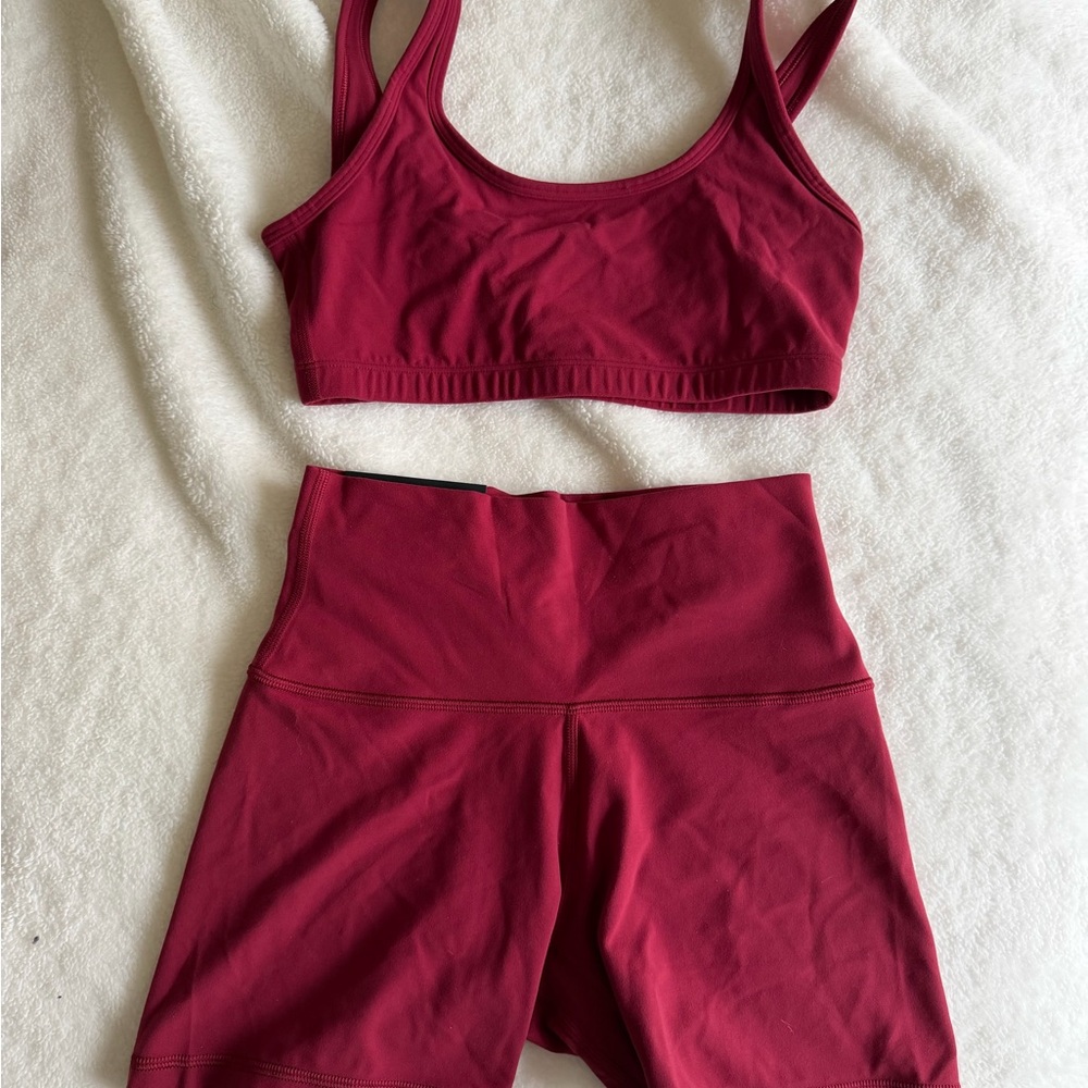 Aritzia Golden Butter Biker Shorts Set